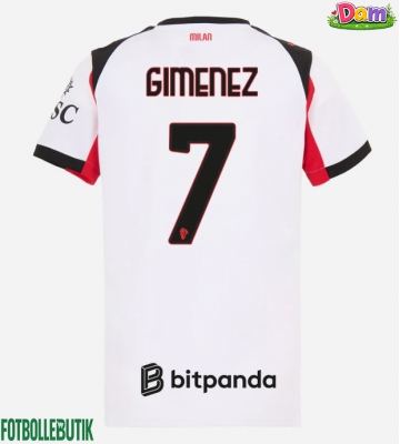AC Milan Santiago Gimenez #7 Bortatröja Kvinnor 2025-26 Kortärmad
